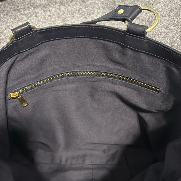 Leather Have Some Fun Today Navy Josie Tote Bag - Picture 15 of 17